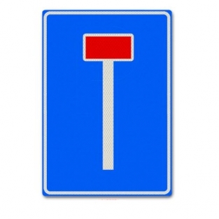 VERKEERSBORD L08 DOODLOPENDE WEG