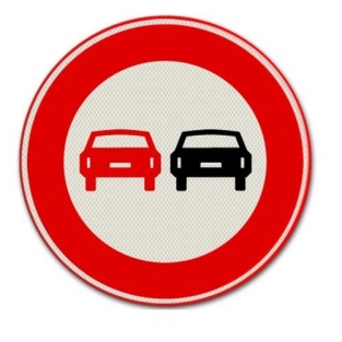 VERKEERSBORD F01 INHAALVERBOD