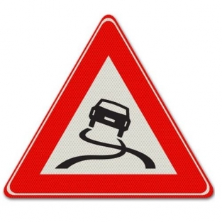 VERKEERSBORD J20 – SLIPGEVAAR