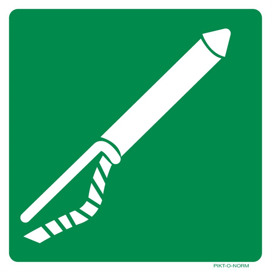 Sticker vinyl 'Lijnwerpapparaat' 150x150mm ISO7010 - E050 - Pikt-o-norm ...
