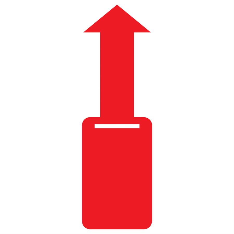 Blanco label PVC 50x160x0,3mm rood, beschrijfbaar, met sluiting, per 50 ...